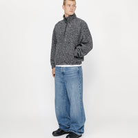 WOOL BLEND SHERPA MOCK NECK