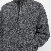WOOL BLEND SHERPA MOCK NECK