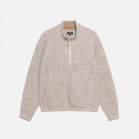 WOOL BLEND SHERPA MOCK NECK