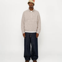 WOOL BLEND SHERPA MOCK NECK