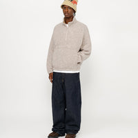 WOOL BLEND SHERPA MOCK NECK