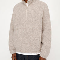WOOL BLEND SHERPA MOCK NECK