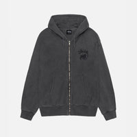 RASTA LION ZIP HOODIE PIGMENT DYED