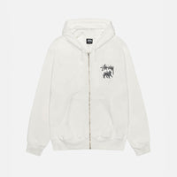 RASTA LION ZIP HOODIE PIGMENT DYED