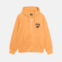 RASTA LION ZIP HOODIE PIGMENT DYED