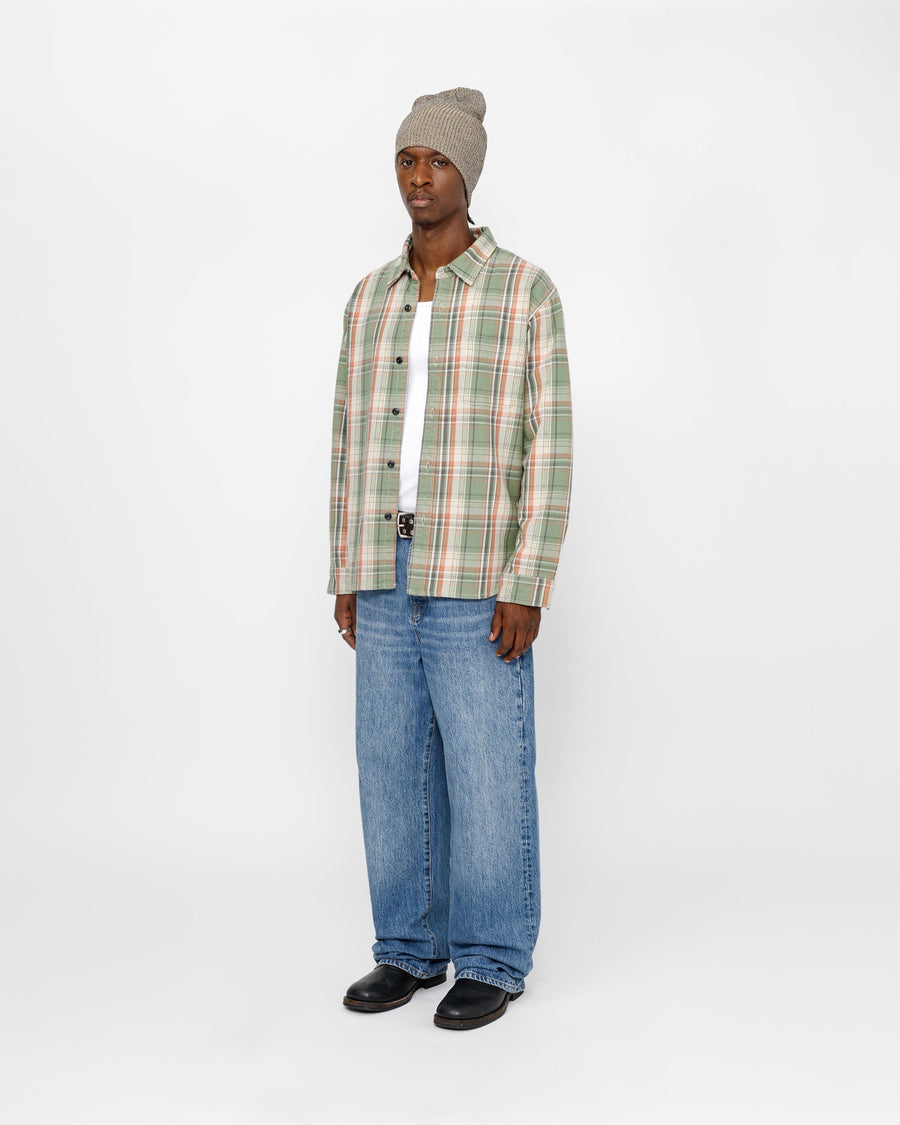 DAN WASHED COTTON PLAID SHIRT