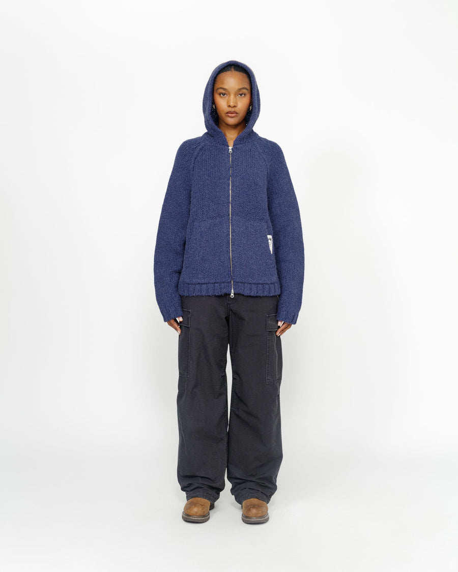 CHUNKY KNIT ZIP HOODIE