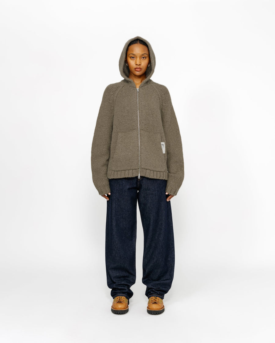 CHUNKY KNIT ZIP HOODIE