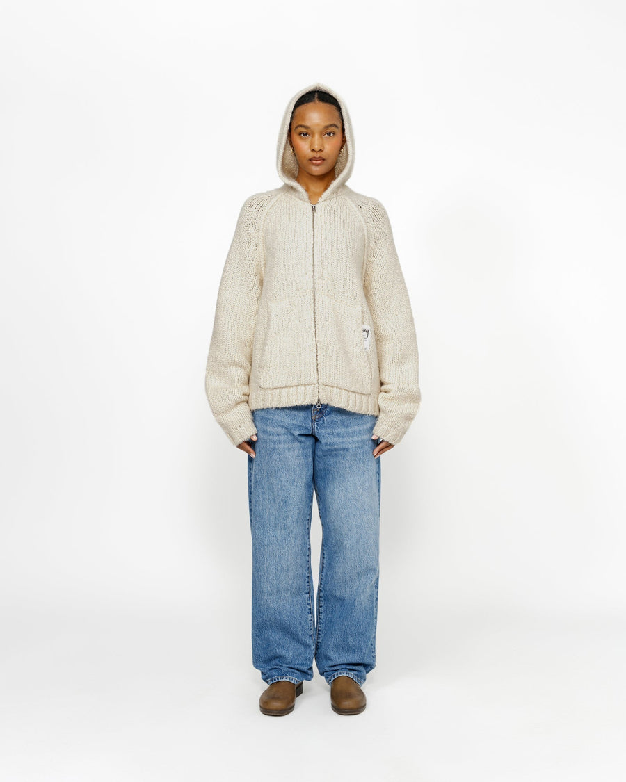 CHUNKY KNIT ZIP HOODIE