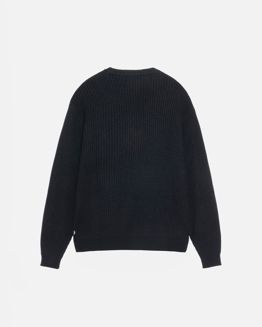 WAFFLE KNIT CASHMERE CREW