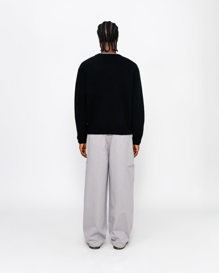 WAFFLE KNIT CASHMERE CREW