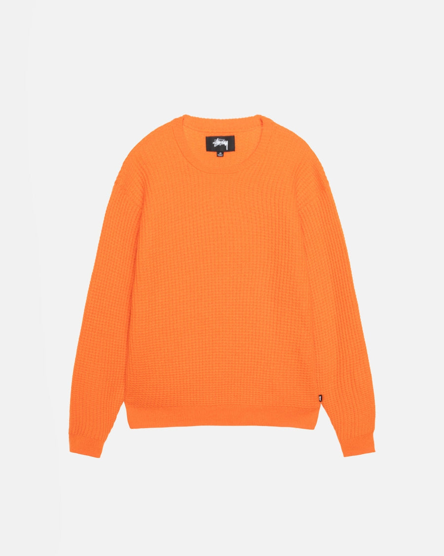 WAFFLE KNIT CASHMERE CREW