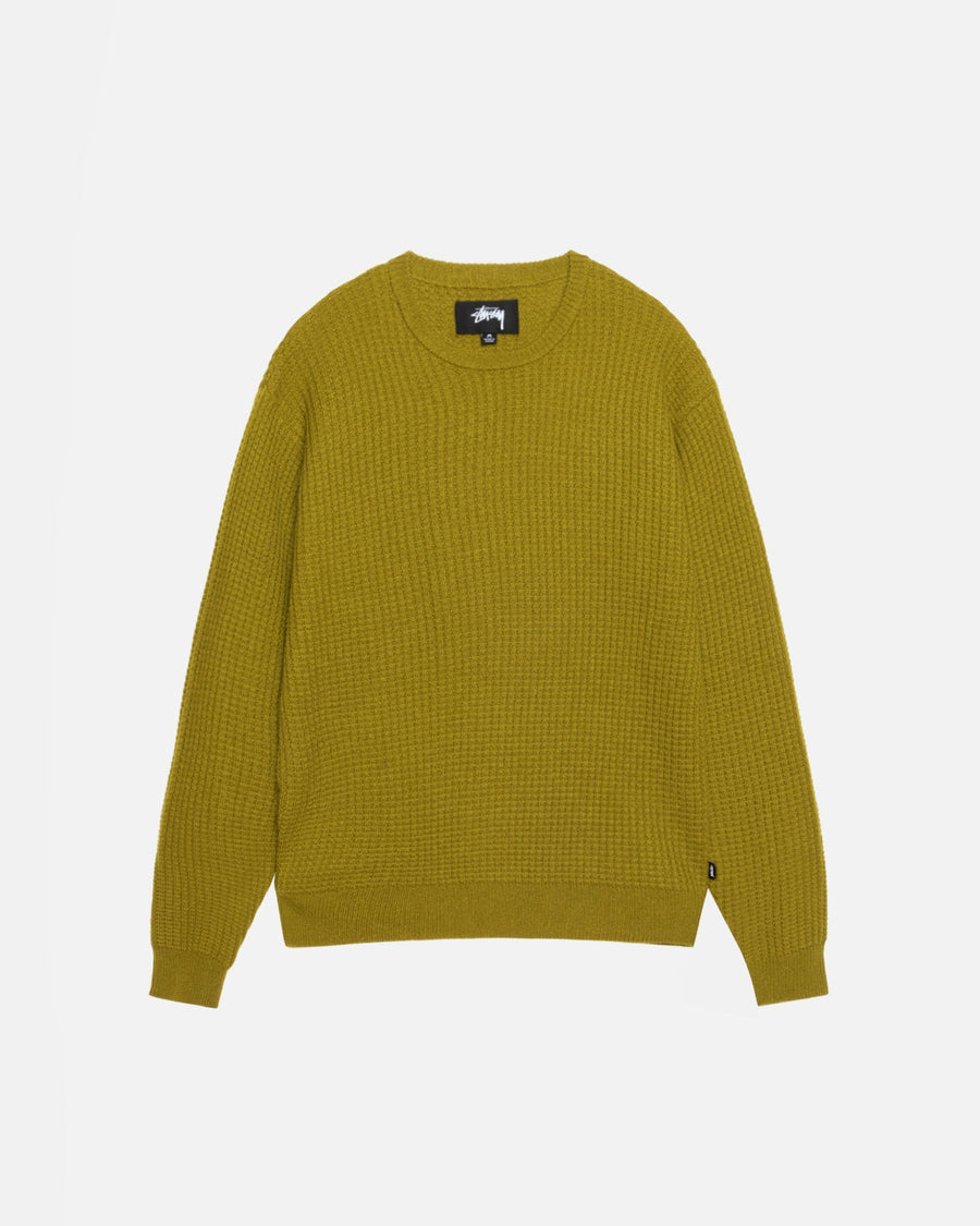 WAFFLE KNIT CASHMERE CREW