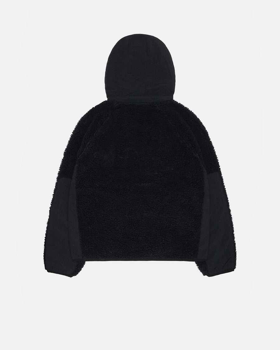 SHERPA PANELED HOODED JACKET
