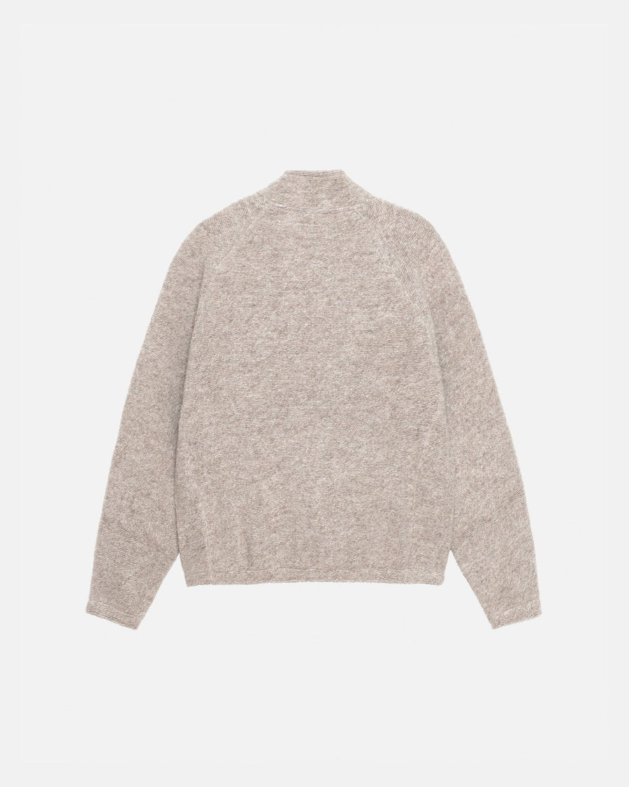 WOOL BLEND SHERPA MOCK NECK
