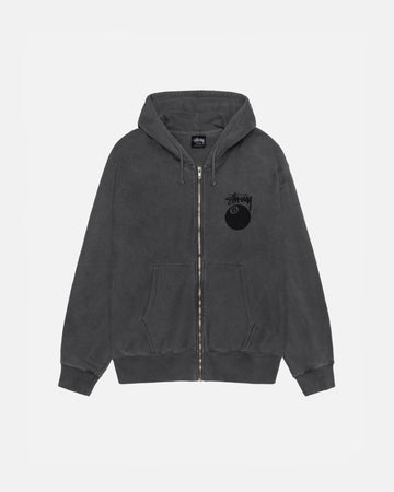 8 BALL ZIP HOODIE PIGMENT DYED