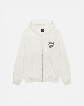 RASTA LION ZIP HOODIE PIGMENT DYED